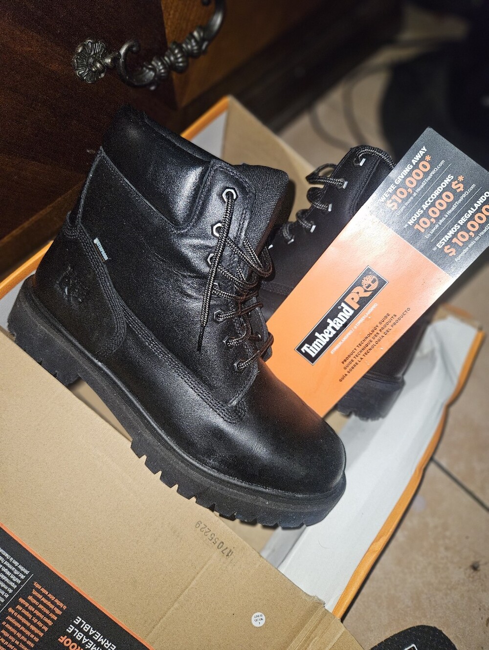 Timberland PRO Men's Black Leather Work Boots